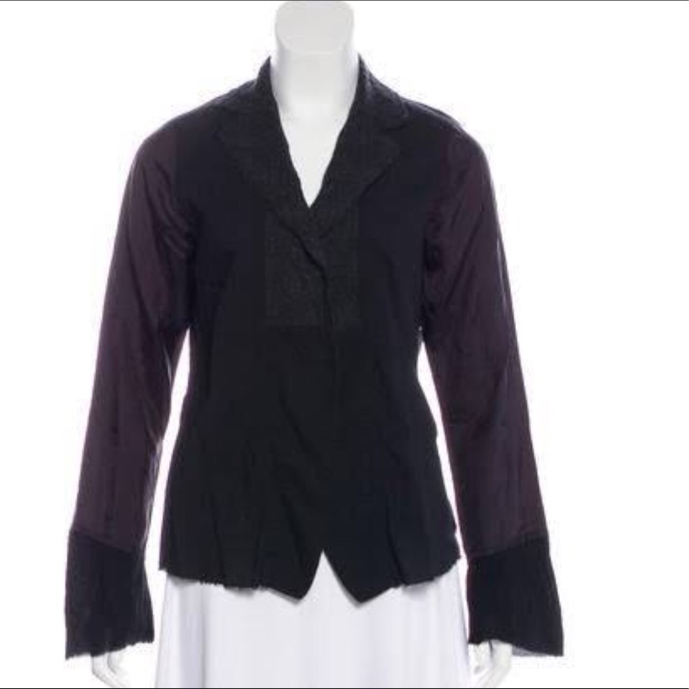 Black Pas De Calais jacket with tonal stit…